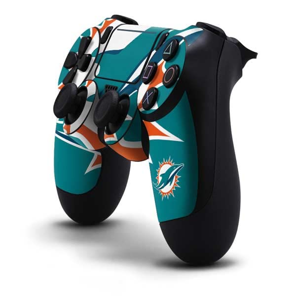 Skinit Decal Gaming Skin Compatible with PS4 Pro/Slim Controller - Officially Licensed NFL Miami Dolphins Large Logo Design
