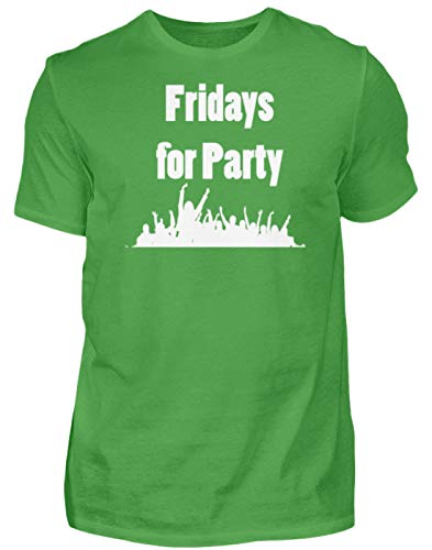 T-Shirt Homme Vert Finition Premium XL Fridays for Party Anti-Pli