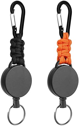 ZMREN Badge Holder, 6 Pieces Retractable Keychain With Nylon Lanyard For ID Card Holder, Multipurpose Carabiner And Belt Clip, Widely Used In All Walks Of Life