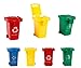 AITING Kids Push Toy Vehicles Garbage Truck's Trash Cans Toys Mini Curbside Vehicle Garbage Bin
