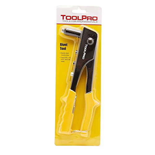 ToolPro Rivet Tool - Heavy Duty, Professional Riveting Tool for Suspended Ceiling and Metalwork Projects, Rubber Handles for Secure Grip