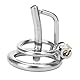 GURCIX Keuschheitsgürtel Herren mit Cockring und Metall Katheter Penis Plug Dilator Cock Cage SM Klein Edelstahl Peniskäfig Herren Extrem Bondage Keuschheit Sex Spielzeug für Männe（40mm）