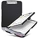 Sunnyclip Clipboard with Storage, Real Hinge Heavy Duty 8.5x11 Clipboards - with Pen Holder, Plastic Nursing Letter Size Storage Slimcase, Smooth Writing, for Paperwork Office Classroom
