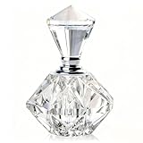 H&D HYALINE & DORA Clear Carved Crystal Empty Mini Refillable Perfume Bottle