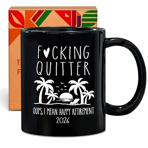 Funny Retirement Gifts for Men Women - Quitter I Mean Happy Retirement Coffee Mugs 2026, Unique Retired Mugs Birthday, Christmas, Gift Ideas for boss Coworkers Office & Family -21