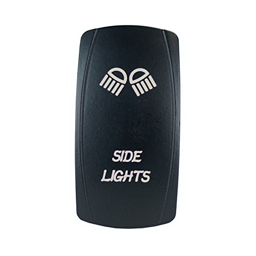 Stvmotorsports® Laser Backlit Blue Rocker Switch Side Lights 20A 12V On/Off Led Light #TOP2