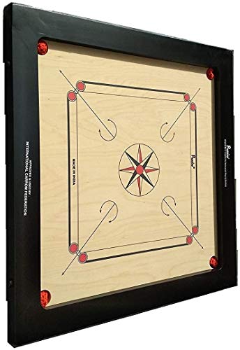 Precise Finest 12Mm Carrom Board With Coins, Striker, And Powder By Tabakh, Black #TOP3