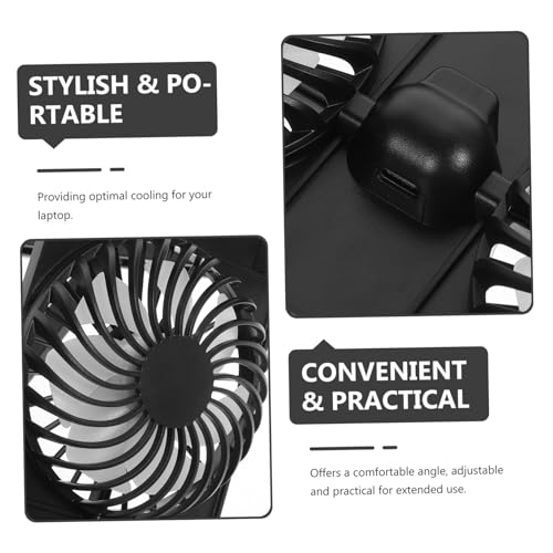 Soporte refrigerado ajustable para laptop Lurrose, base elevadora con ventilador integrado para disipación eficiente de calor, ligero y portátil, ideal para gaming y trabajo miniatura 5