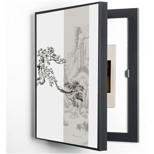 ZXFDMSWJ Cubierta de Caja eléctrica Creativa, Cubierta Decorativa para medidor eléctrico, Cubierta para medidor eléctrico, Caja de medidor eléctrico Desmontable, contadores Ocultos, Pinturas, 08,40 x