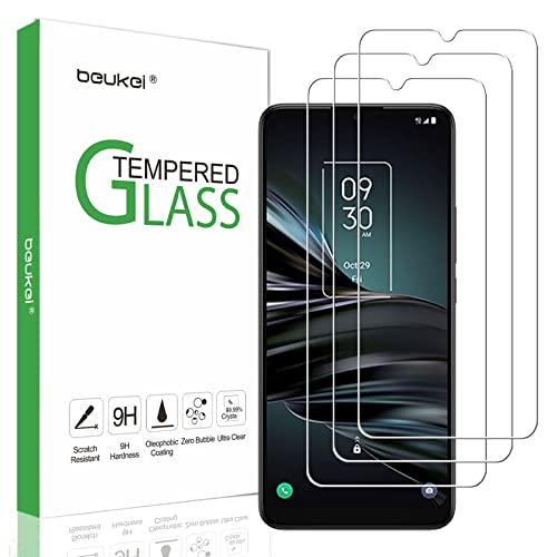 beukei (3 Pack) Compatible for Alcatel TCL A4X 5G / TCL 5087Z / TCL 20 XE Screen Protector Tempered Glass, (6.52 inch) Touch Sensitive,Case Friendly, 9H Hardness