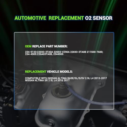 Sensor Oxígeno O2 Techie 234-9133 & 234-4905 Nissan Altima 2.5L miniatura 3