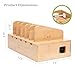 Prosumer's Choice Wooden Charging Station Organizer - 5-Port Base for Phones, Tablets and Laptops - Multi-Device Docking Station with Removable Divider Slots - Cord Box with Cable Management - Bamboo