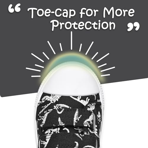 Image of K KomForme Toddler Shoes, Hook & Loop Canvas Sneakers for Boys and Girls | Slip-on, Lightweight, Comfortable