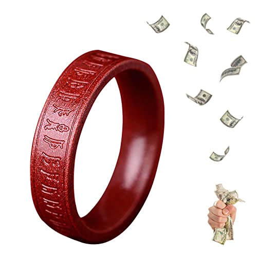 Hetica Feng Shui Cinnabar Ring, Lucky Wealth Buddhis Amulet Band Ring For Men Women, Fengshui Lucky Ring Money Amulet Lucky Rings That Bring Good Luck Mother's Day Gifts #TOP14