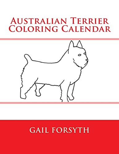 Australian Terrier Coloring Calendar