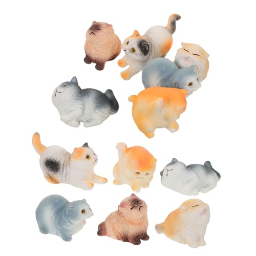 Figurines de chat réalistes ornements de chaton micro paysage et bonsaï