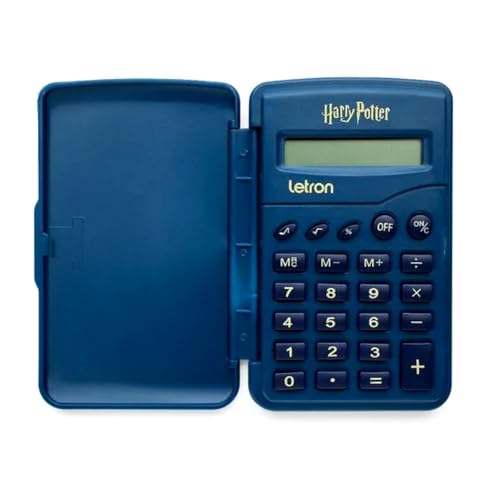 Calculadora Flip Letron Harry Potter 8 Dígitos Azul