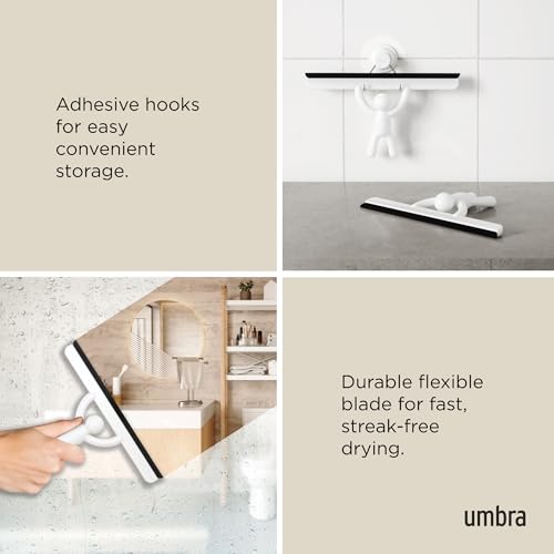 Umbra Buddy Bathroom Squeegee for Shower, Mirror, Window - Adhesive Storage Hook Included by Umbra - Image 6