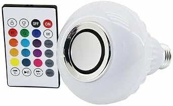 2si 1 Arada Bluetooth Hoparl rl  RGB LED Ampul - Uzaktan Kumandal , Renk De i tiren Ak ll  M zik  alar Lamba [Enerji S n f  A]