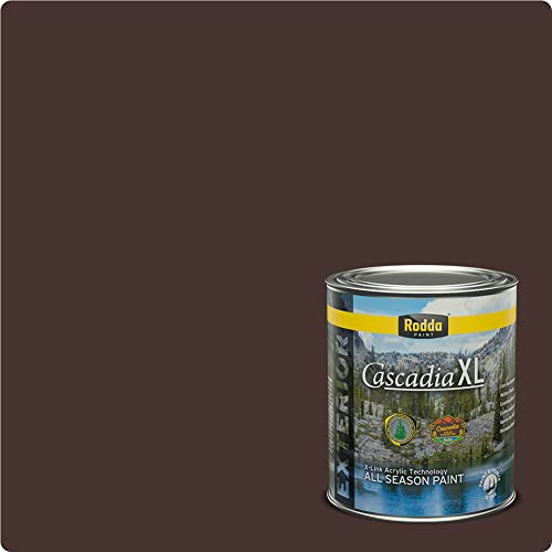 Rodda Paint CASCADIA XL Exterior Velvet All Seasons Paint & Primer in One, Quart, Chestnut
