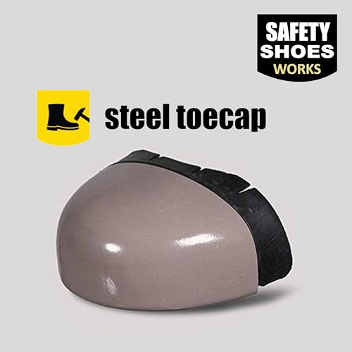Image of ELECANT Lace-up Steel Toe Safety Shoes for Construction, Factory and Industrial Work||Black Safety Shoes for Men