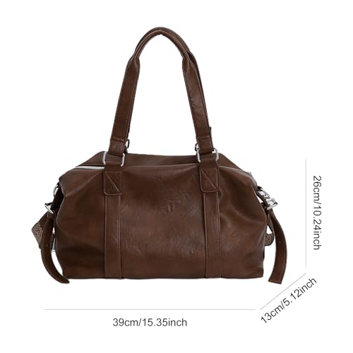 Sac à bandoulière rétro en cuir synthétique et grande capacité