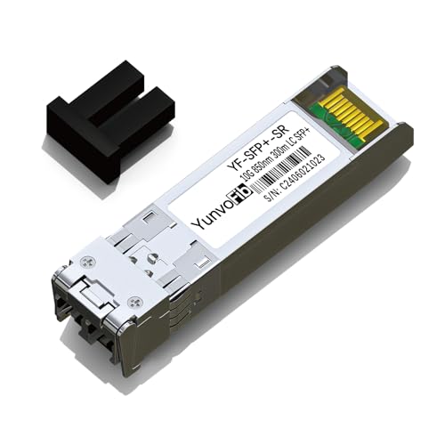 Image of 10GBase SR SFP+ Transceiver - SFP+ to LC Module 850nm 300m DOM Duplex LC MMF Optical Transceiver Module for MSA Compliant Tquipment from Cisco SFP-10G-SR Ubiquiti UniFi Mikrotik D-Link