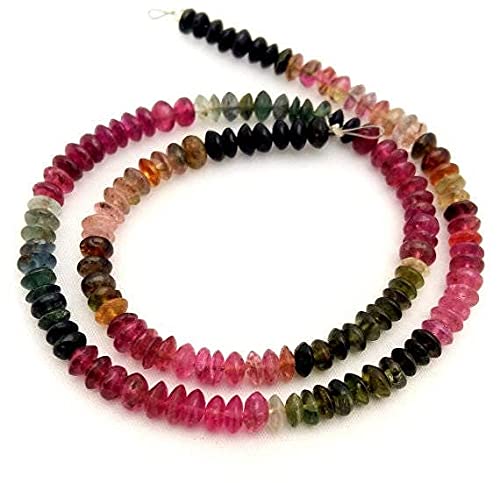 Perles de tourmaline multicolore 4-5mm LKBEADS pour créer des bijoux bohèmes d'été