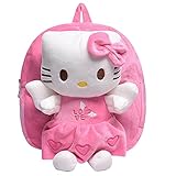 Tomicy Kinder Plüsch Schultasche Nette Kleine Kleinkind Kinder Rucksack Plüsch Tier Cartoon Mini Rucksack Kindergarten für Baby Mädchen Junge Alter 1-3 Jahre (Hello Kitty)