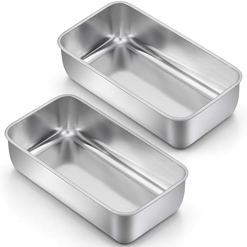 LIANYU 2 Pack Bread Loaf Pans for Baking Bread, 9x5Inch