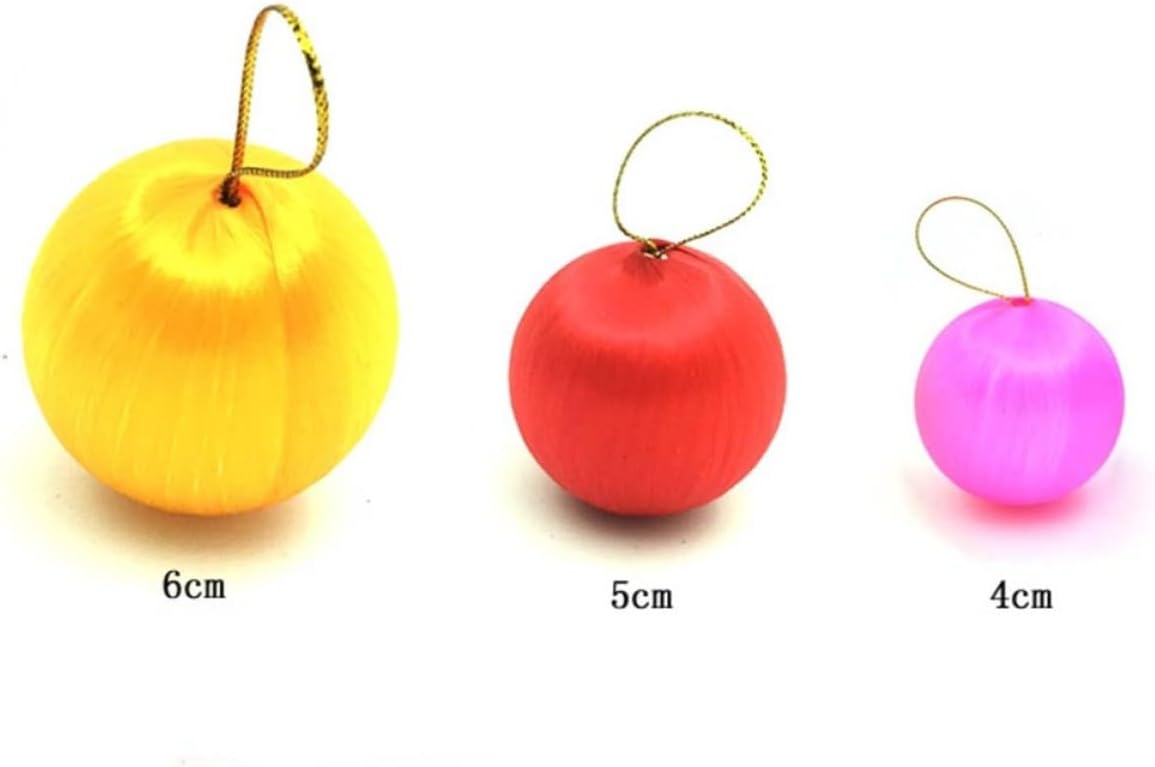 6pcs Beautiful Christmas Pendant 6cm Foam Ball Decor Xmas Home Office