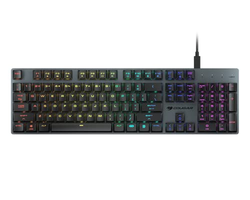 Cougar LUXLIM Low Profile Optical-Mechanical Gaming Keyboard, Ultra-Thin 20mm CNC Aluminum Frame,...