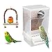 Futterautomat Vogelkäfig Wellensittich Automatischer Futterspender Acryl Lebensmittelbehälter Vögel Vogelhäuschen für Wellensittiche Kanarienvögel Nymphensittiche Finken Sittiche Pfingstrosen
