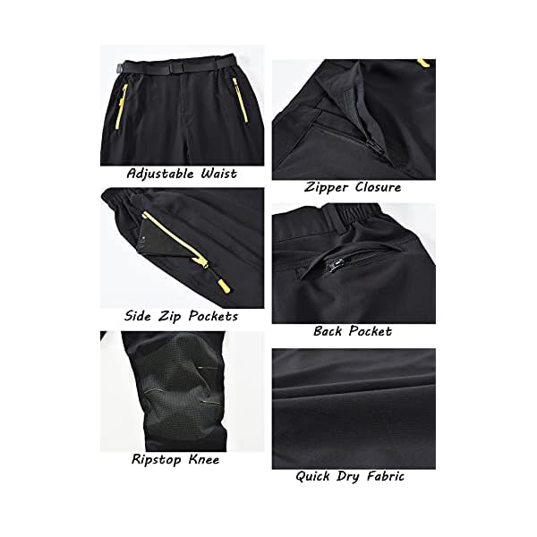 Womens-Outdoor-Lightweight-Quick-Dry-Hiking-Pants-Sportswear-Cargo-Zipper-Pockets-with-Belt Satankud Women's Outdoor Lightweight Quick Dry Hiking Pants Sportswear Cargo Zipper Pockets with Belt Thin Black M-30W