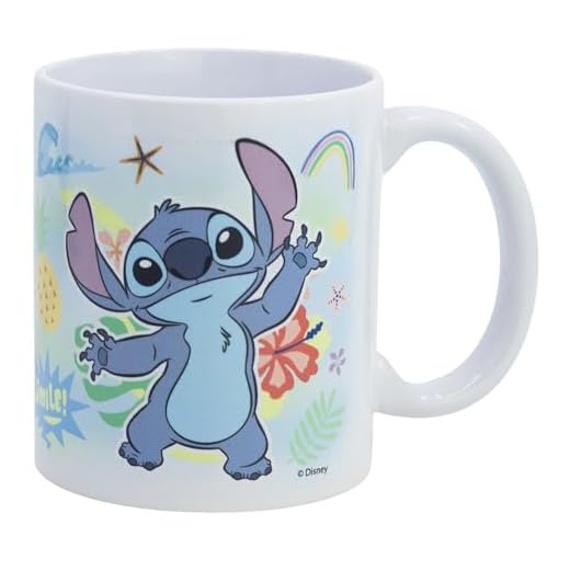 Taza de cerámica de sublimación de 325 ml en caja de Stitch