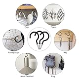 TAOBWN 20pcs Metal Ceiling Hooks Wall Hooks 2.9 Inch Black Vinyl Coated Multipurpose Screw in Hook Utility Hanging Hook for Hanging Plants, Cups, Lights, Kitchen Utensils, Indoor & Outdoor Use - Image 4