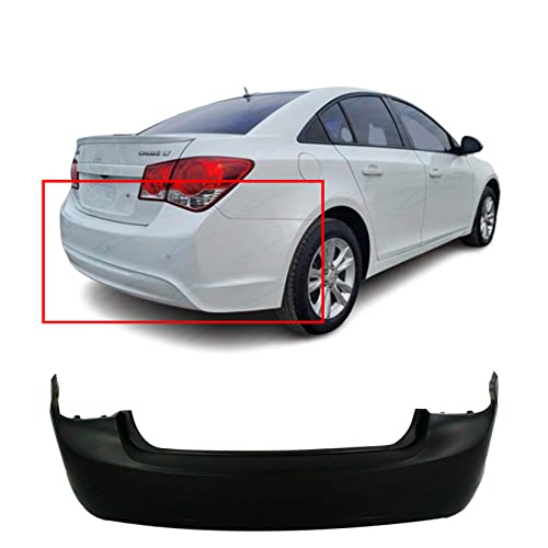 FitParts Compatible with Rear Bumper Cover Fascia 2011-2015 Chevrolet Cruze Eco LS LT LTZ Sedan 11-15. New Primed Without Sensor Holes. GM1100876 95016694