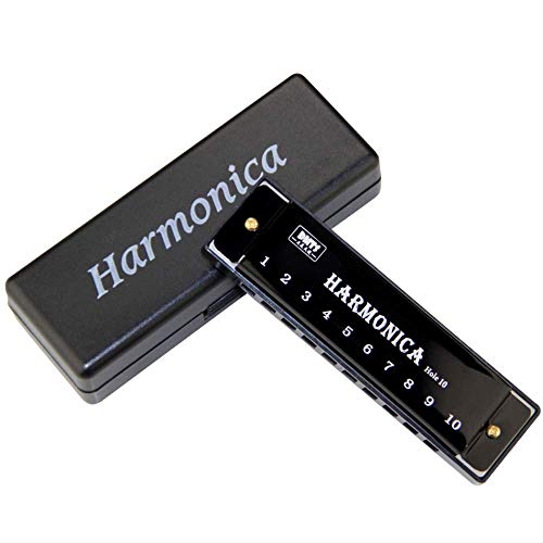 Harmonica Key of C Harmonica diatonique 10 trous C avec étui pour débutant, étudiants, enfants cadeau BLUES avec étui - Les Beatles, Paul McCartney, John Lennon, RIngo Starr, George Harrison Harmonica Key of C Harmonica diatonique 10 trous C avec étui pour débutant, étudiants, enfants cadeau BLUES avec étui