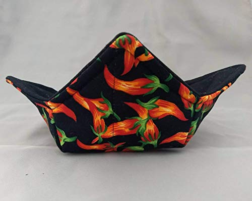 Microwavable Bowl Cozy In A Red Chili Pepper Fabric Print By Sewuseful Studios Llc #TOP1
