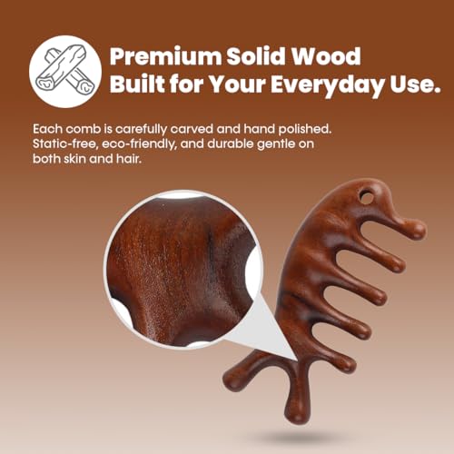Image of RUBAB MEN Natural Wooden Full Body Massager & Relaxation Tool | 7-Node Acupressure, Eases Stress, Muscle Stiffness, Improves Blood Circulation, Handy Scalp, Neck & Back Massager