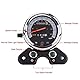 Motorrad Tachometer, Universal Motorrad Dual Kilometerzähler Tachometer Tachometer Getriebe Digitalanzeige Drehzahlmesser