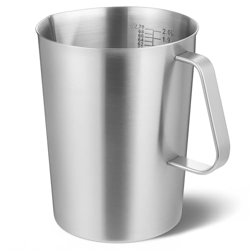 Stainless Steel Measuring Cup 2000ml with Pour Lip