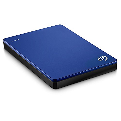 Seagate Backup Plus Slim - Disco duro externo portátil de 1 TB para PC y Mac, con USB 3.0, azul