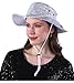 Bucket Hat Reversible Wide Brim UV Protection Fishing Hiking Foldable Summer Sun Hat Beach Travel Party Hat (US, Alpha, One Size, Silver White)
