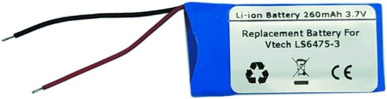 260mAh 3.7V Replacement Battery for Vtech LS6475-3 Wireless Headset