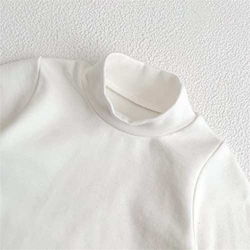 Musically Top Bebê Unissex Outono Inverno Manga Comprida Blusas Sólidas Gola Alta Leggings Roupas Jú