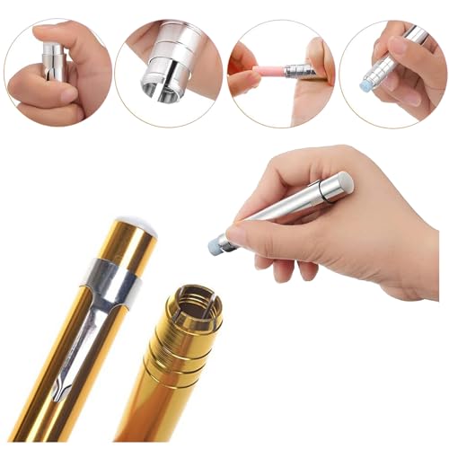 Jiavlyx 5 Stück Aluminium Legierung Kreidehalter, Kreidehalter Aus Metal, Verstellbarer Kreidehalter, Bunte Chalk Holders, Für Schule,Kinder Und Lehrer, Schule Bürobedarf（Zufällige Farbe）