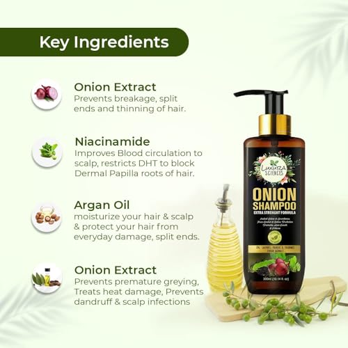 Image of Luxura Sciences Onion Hair Oil for hair growth 250ml & Onion Shampoo 300ml Combo