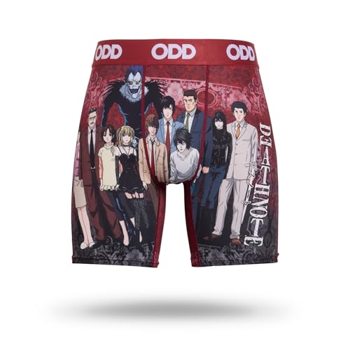 Odd Sox - Death Note Characters Mens Boxer Briefs - Medium - Anime Cartoon Novelty Underwear - Comfy Stretch Fit - Fun TV Show Graphic Merch Apparel