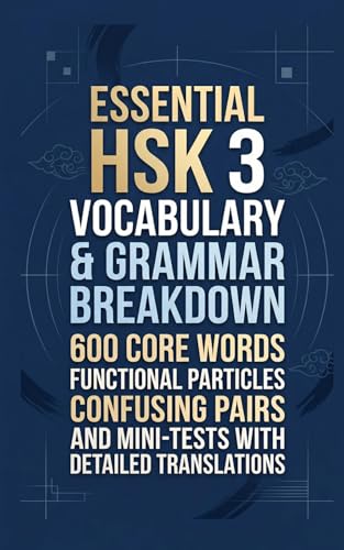 Essential HSK 3 Vocabulary & Grammar Breakdown: 600 Core Words, Functional Particles, Confusing Pairs, and Mini-Tests with Detailed Translations